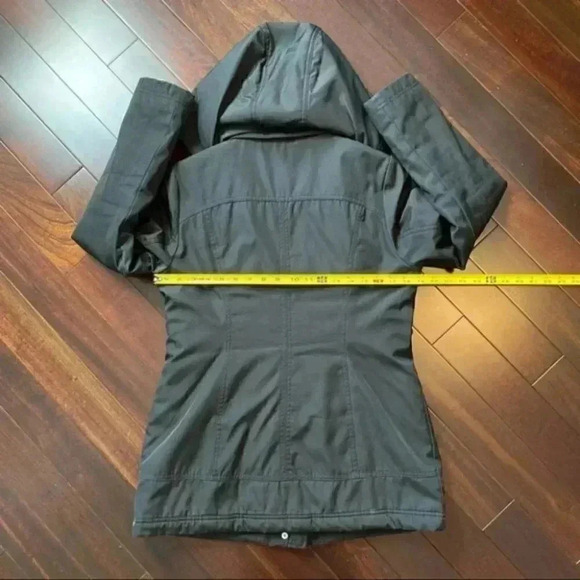 Jessica Simpson Chore Coat Padded Utility Jacket Faux Fur Collar Black Medium - Picture 11 of 16